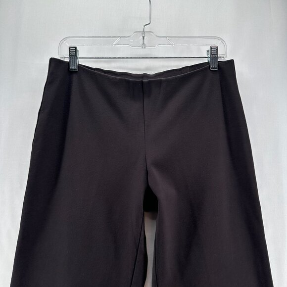 EILEEN FISHER Pants Size S Washable Stretch Crepe Straight Ankle Pull On Brown - Picture 3 of 11